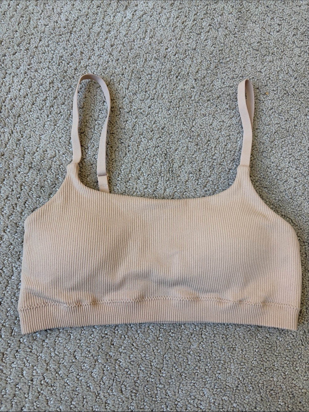aerie Seamless Nude Ribbed Bralette